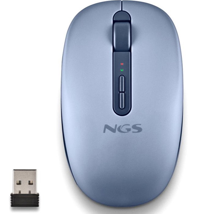 NGS Ratón Ergonómico Inalámbrico Fog Dual FOGDUALBLUE Azul